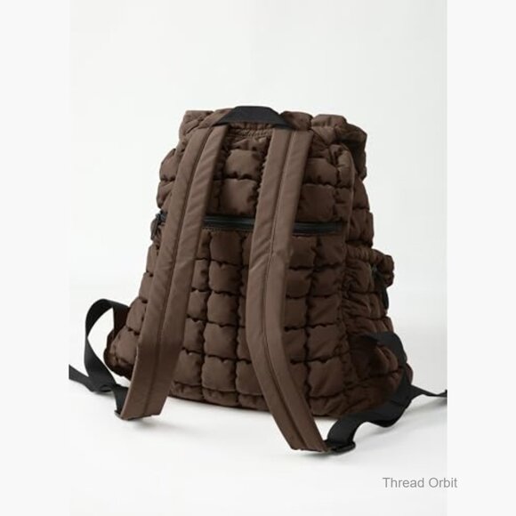 Lightweight Quilted Backpack with Padding Drawstring Gym Travel Daypack main image 4